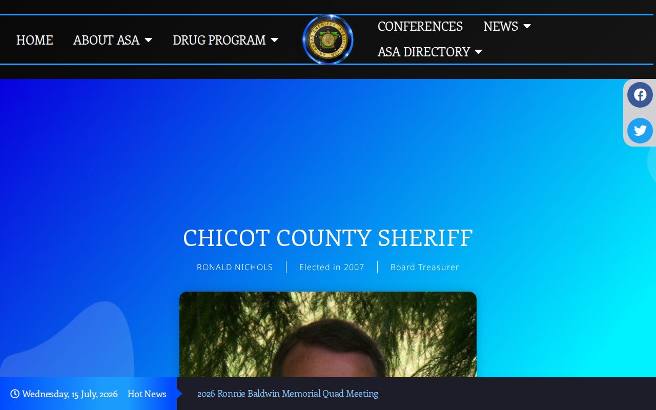 Chicot County arrest history sheriff profile no jail