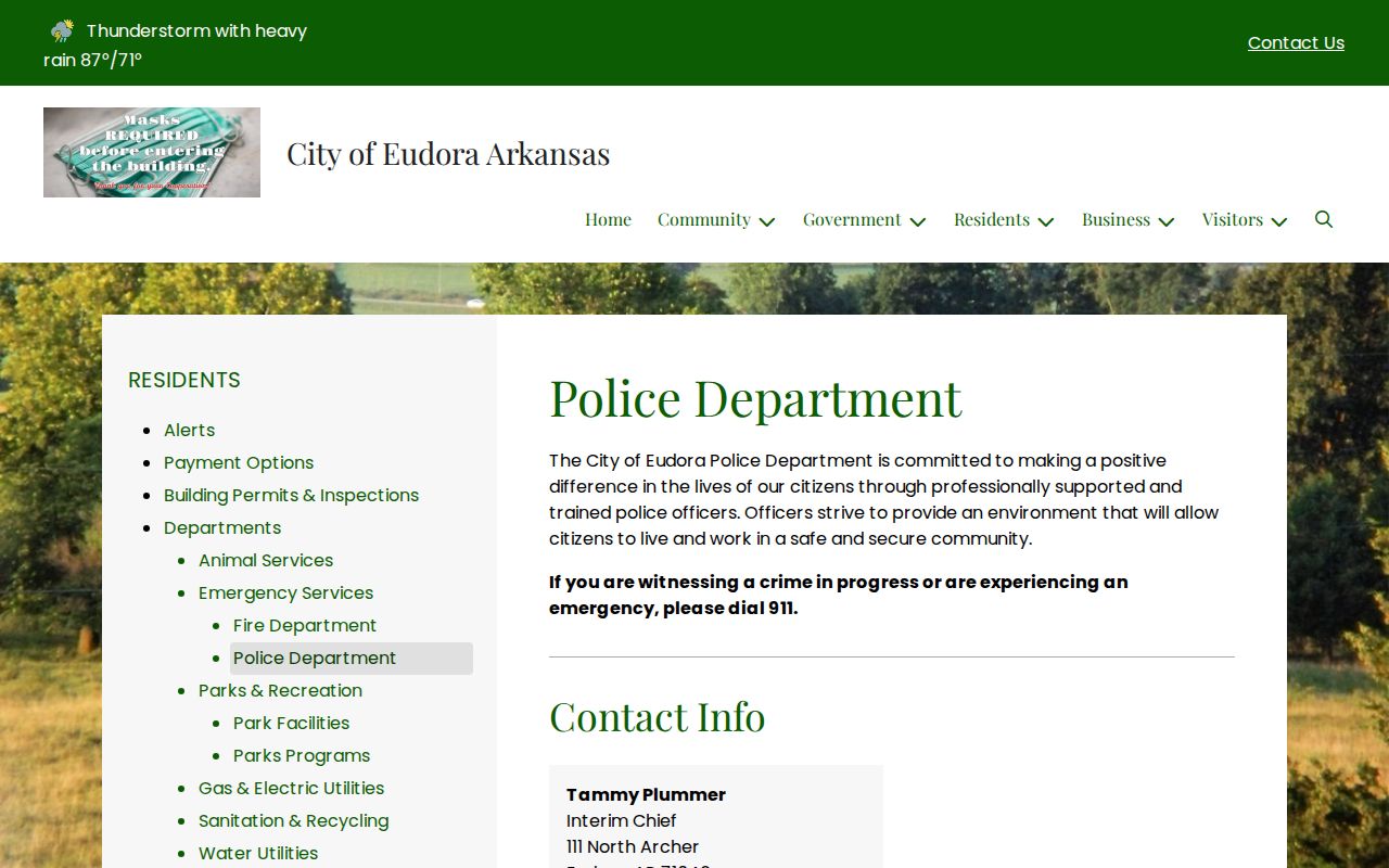 Chicot County arrest records Eudora Police Department