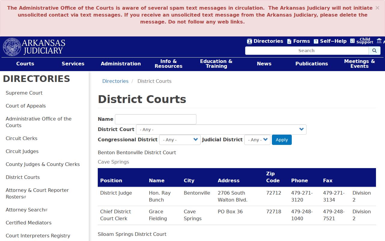 Chicot County criminal court cases district court directory