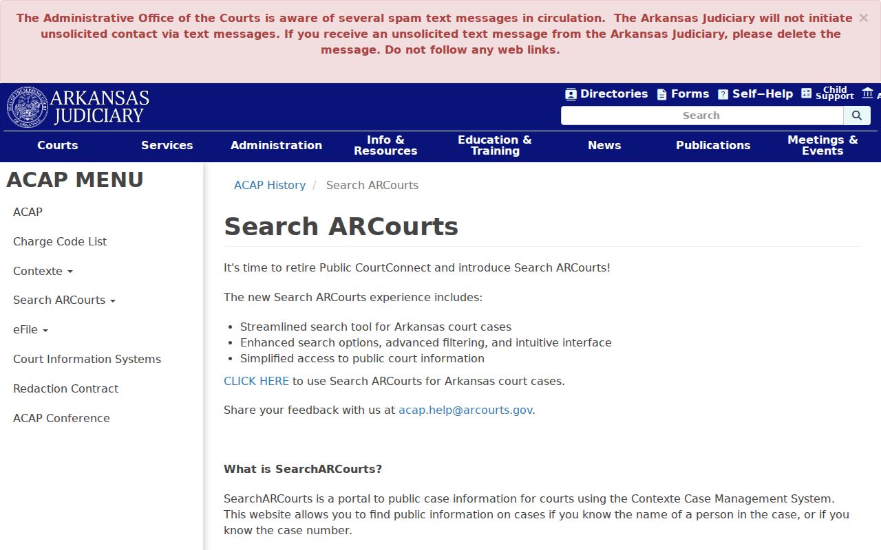 Chicot County criminal case records Search ARCourts explainer